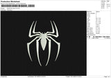 Spiderman logo v2 Embroidery File 6 size