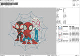 Spiders 1509 Embroidery File 6 sizes