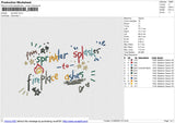 Sprinkler Embroidery File 6 size
