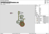 Squid 2512 Embroidery File 6 sizes