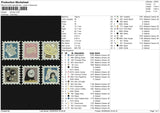 Stamps Embroidery File 6 size