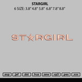 Stargirl Embroidery File 6 sizes