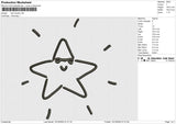 Star hoodie Embroidery File 4 size