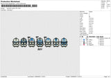Starwars Warrior 501 Embroidery File 6 sizes