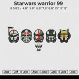 Starwars Warrior 99 Embroidery File 6 sizes