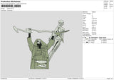 Statue Embroidery File 6 sizes