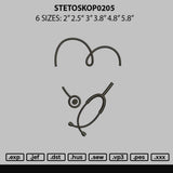 Stetoskop0205 Embroidery File 6 sizes