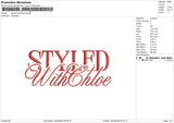 StyledEmbroidery File 6 sizes