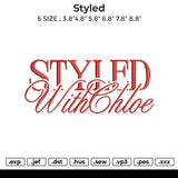 StyledEmbroidery File 6 sizes