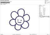 sun flower Embroidery File 6 sizes
