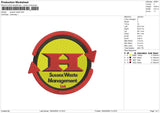 Sussex waste Embroidery File 6 size
