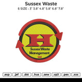Sussex waste Embroidery File 6 size