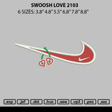 Swoosh Love 2103 Embroidery File 6 sizes