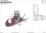Swoosh Satoru Embroidery File 6 size