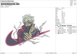 Swoosh Satoru Embroidery File 6 size