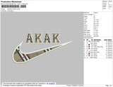 Swoosh AKAK Embroidery