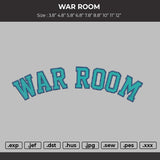 WAR ROOM  Embroidery Files