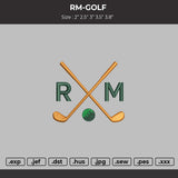 RM_GOLF  Embroidery File 4 sizes
