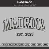Mandrinatext V5 Embroidery File 6 sizes