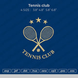 Tennis Club Embroidery