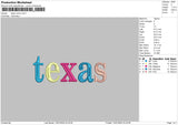 Texascolors Embroidery File 6 sizes