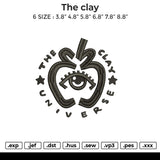 The clay Embroidery File 6 size