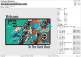 The dark hour Embroidery File 6 size