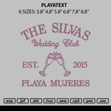 Playatext Embroidery File 6 sizes