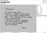 Tiramisu Text Embroidery File 6 sizes
