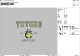 Totoro Embroidery File 6 sizes