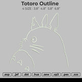Totoro outline Embroidery