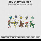 Toy story balloon Embroidery File 6 size