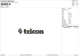 Tricon Embroidery File 6 size