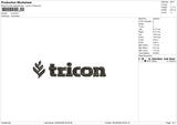 Tricon Embroidery File 6 size