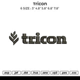 Tricon Embroidery File 6 size