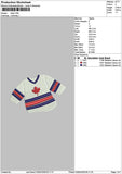 Tshirt 0104 Embroidery File 6 sizes