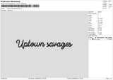 Uptown S Embroidery File 6 sizes