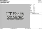 Health Text Embroidery File 6 sizes