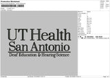 Health Text Embroidery File 6 sizes