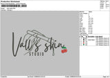 Vallstext Embroidery File 6 sizes
