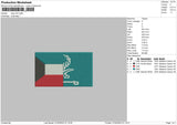 Flag v03 Embroidery File 6 sizes