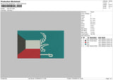 Flag v03 Embroidery File 6 sizes