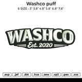 Washco Embroidery File 6 size