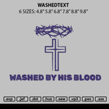 Washedtext Embroidery File 6 sizes