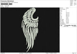 WING 1 WING 2 Embroidery File 10 size