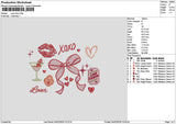 Xoxotext 0402 Embroidery File 6 sizes