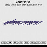 Yaacissist Embroidery File 6 size