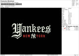 Yankees22226 Embroidery File 6 size
