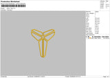 Yellow Logo Embroidery File 6 sizes