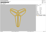 Yellow Logo Embroidery File 6 sizes